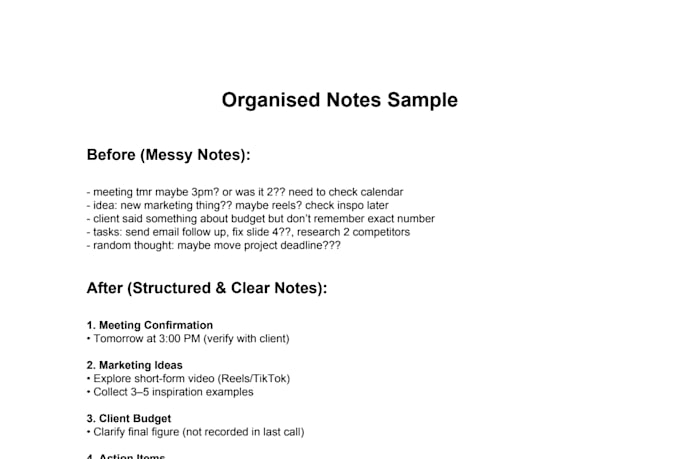 organise your notes, ideas, tasks or projects